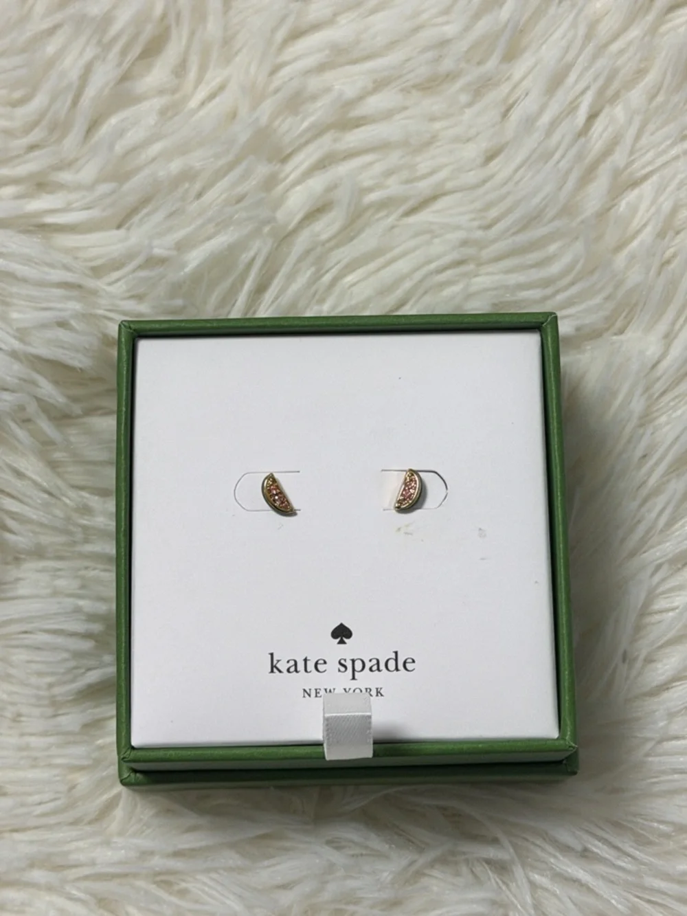 kate spade Gold-tone Watermelon Slice Stud Earrings